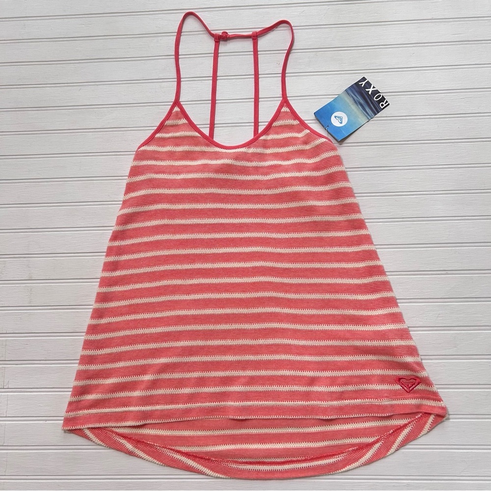 New ~Roxy ~ Textured Striped Orange Cotton Tank Top in size XS